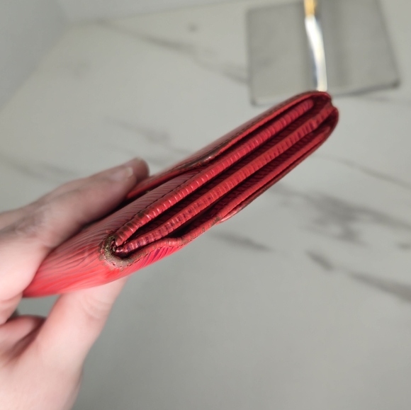 Louis Vuitton Red Epi Leather Compact Snap Wallet - Picture 6 of 10